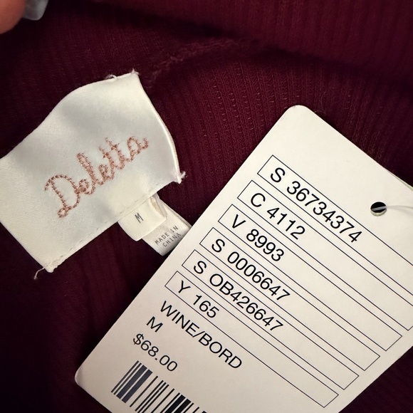 Deletta Burgundy Cowel Neck Top - Picture 4 of 5